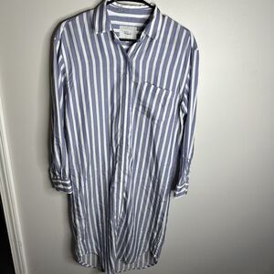 Rails‎ Ames Turin Stripe Dress Collared Oversized Button Long Sleeve Womens XS
